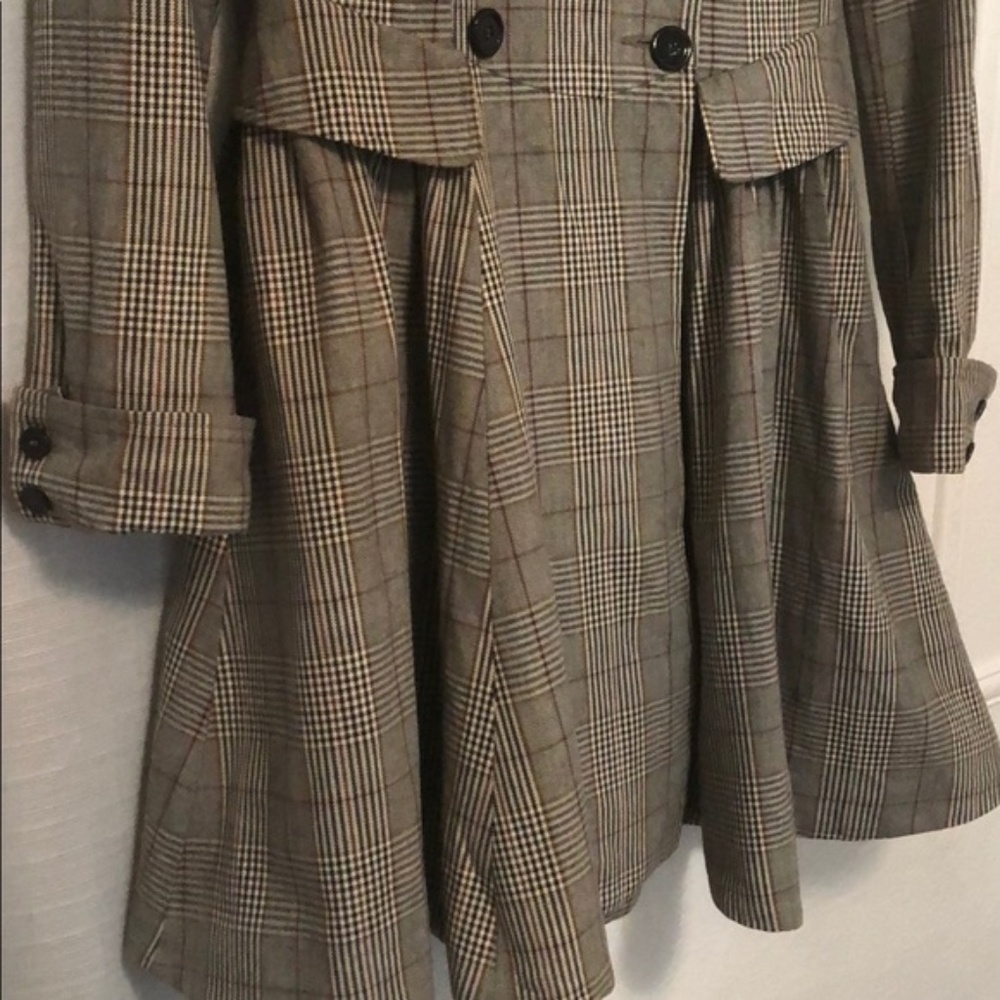 SOLD Topshop Plaid Dress Coat - Picture 4 of 11